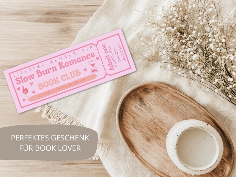 Lesezeichen Slow Burn Romance Book Club Trope Geschenk Book Lover Booktok Romantasy Romance Girl Bücherwurm Geschenkidee Romance Bookmark