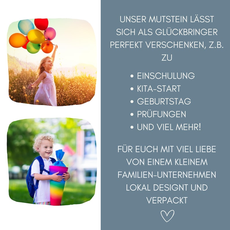 Mutstein Einschulung Junge Rakete, Schulkind Mutmacher Geschenk Schulanfang, Füllung Schultüte Glücksbringer, Schulstart Glücksstein Prüfung afbeelding 8