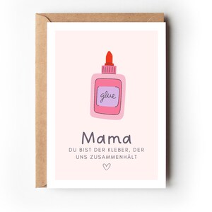 Muttertag Karte Geschenk Mama, süße Geschenkidee beste Mama, Grußkarte Danke Mama, witzige Geschenkidee Geburtstag Wortspiel Kleber Mutti