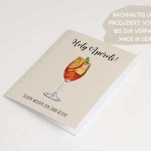 Lustige Grußkarte Holy Aperoli, Humorvolle A6 Klappkarte Freundin Happy Birthday, Spritz Geburtstagskarte Freund, Geschenk Glückwunschkarte