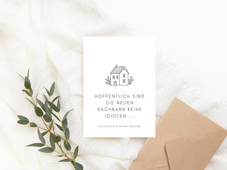 Lustige Einweihungskarte Umzug, Witzig Einweihungsparty Geschenk Haus, Humorvoll Glückwunschkarte Einzug New Home Einweihungsgeschenk Freund