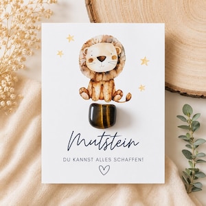 Courage stone school enrollment boy lion, schoolchild encouragement gift start to school, filling school cone lucky charm, start of school lucky stone exam