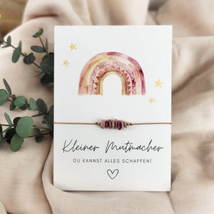 Glücksbringer Einschulung Armband Regenbogen Schulkind Mutmacher Geschenk Schulanfang Mädchen Schultüte Mutmacher Schulstart Glücksarmband