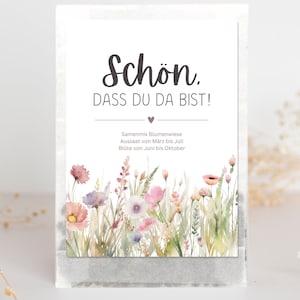 Hochzeit Gastgeschenk Blumensamen, Boho Rosa Wildblumen Tischdeko Taufe Samen, Nachhaltige Samentüten Kommunion Konfirmation, Geschenk Gäste