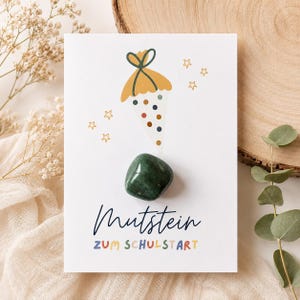 Courage stone for children starting school, schoolchild encouragement gift for the first day of school, school cone filler, lucky charm, lucky stone for the start of school, boho-style exam stone