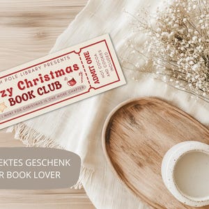 Lesezeichen Weihnachten Christmas Book Club Geschenk Book Girl Bookmark Weihnachtsgeschenk Christmas Romance Bücherwurm Book Merch Book Tok
