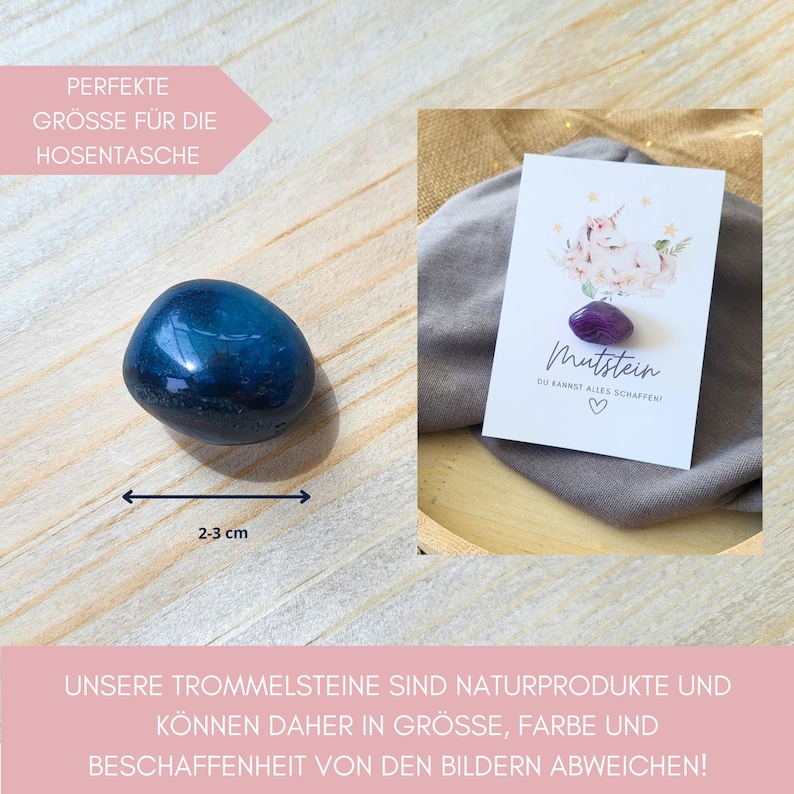 Mutstein Einschulung Mädchen rosa Einhorn Schulkind Mutmacher Geschenk Schulanfang Füllung Schultüte Glücksbringer Schulstart Glücksstein