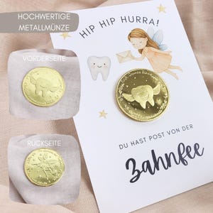 Geschenk von Zahnfee Post Wackelzahn Münze Zahnfee Brief Zahnlücke personalisierbares Geschenk Zahnfee Junge Belohnung Tooth Fairy Idee
