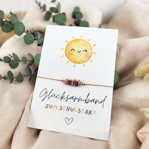 Glücksbringer Einschulung Armband Sonne Schulkind Mutmacher Geschenk Schulanfang Junge Füllung Schultüte Mutmacher Schulstart Glücksarmband