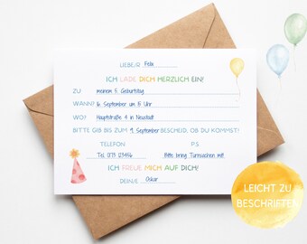 Edition Colibri Einladungskarten Kindergeburtstag - Lustiges Schaf Design