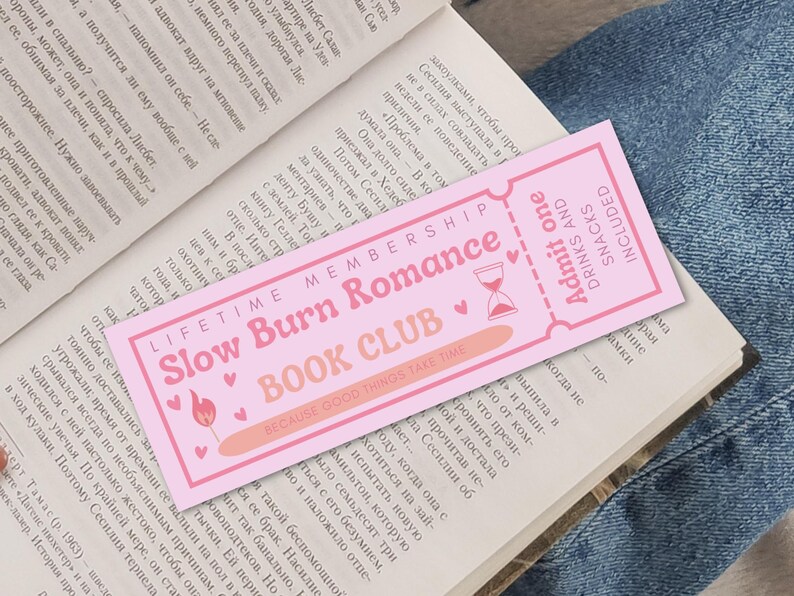 Lesezeichen Slow Burn Romance Book Club Trope Geschenk Book Lover Booktok Romantasy Romance Girl Bücherwurm Geschenkidee Romance Bookmark