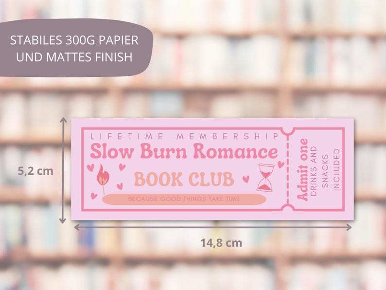 Lesezeichen Slow Burn Romance Book Club Trope Geschenk Book Lover Booktok Romantasy Romance Girl Bücherwurm Geschenkidee Romance Bookmark