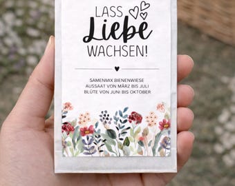 Wedding favor flower seeds, sustainable wedding favors, flower seeds as a wedding favor, wedding guest gift