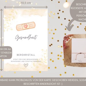 Talisman Armband Bergkristall Gesundheit, Gute Besserung Glückbringer Lieblingsmensch Geschenkidee Genesung Mutmacher Schmuck beste Freundin