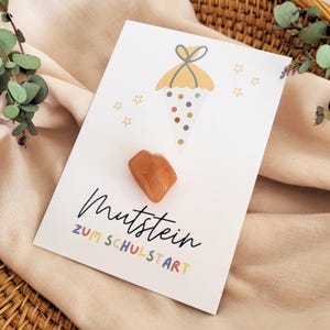 Mutstein Einschulung Kind, Schulkind Mutmacher Geschenk Schulanfang, Füllung Schultüte Glücksbringer, Schulstart Glücksstein Boho Prüfung
