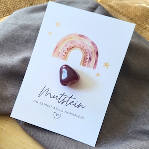 Mutstein Einschulung Mädchen rosa Regenbogen Schulkind Mutmacher Geschenk Schulanfang Füllung Schultüte Glücksbringer Schulstart Glücksstein
