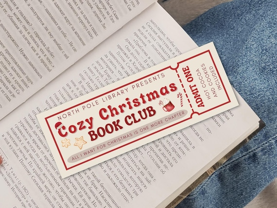 Lesezeichen Weihnachten Christmas Book Club Geschenk Book Girl Bookmark Weihnachtsgeschenk Christmas Romance Bücherwurm Book Merch Book Tok
