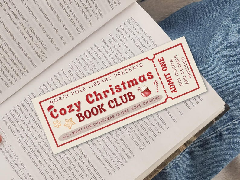 Lesezeichen Weihnachten Christmas Book Club Geschenk Book Girl Bookmark Weihnachtsgeschenk Christmas Romance Bücherwurm Book Merch Book Tok