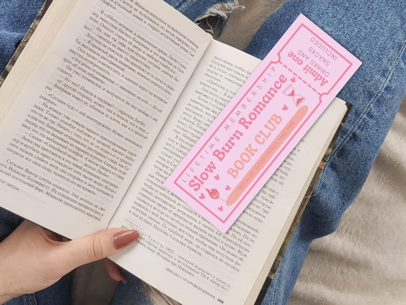 Lesezeichen Slow Burn Romance Book Club Trope Geschenk Book Lover Booktok Romantasy Romance Girl Bücherwurm Geschenkidee Romance Bookmark