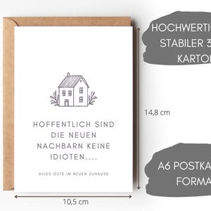 Lustige Einweihungskarte Umzug, Witzig Einweihungsparty Geschenk Haus, Humorvoll Glückwunschkarte Einzug New Home Einweihungsgeschenk Freund