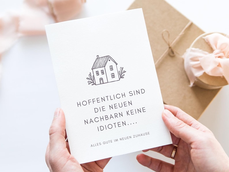 Lustige Einweihungskarte Umzug, Witzig Einweihungsparty Geschenk Haus, Humorvoll Glückwunschkarte Einzug New Home Einweihungsgeschenk Freund