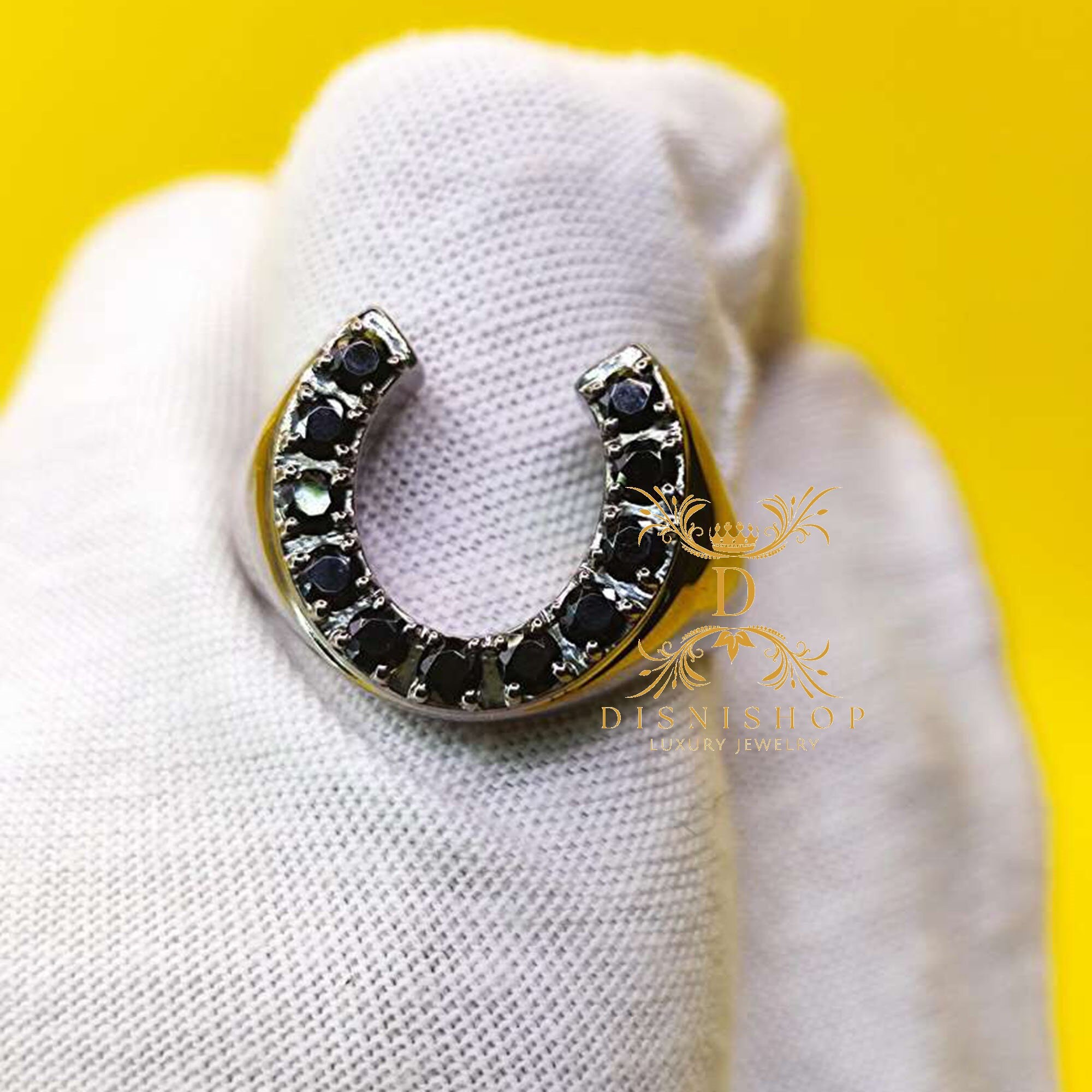 Mens horseshoe 2024 ring gold