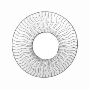 Sunburst 36&quot; Round Wall Mirror - Set of 2, Brushed Nickel