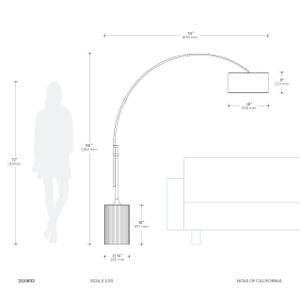 Tambo Arc Floor Lamp – Natural Ash Wood, Weathered Brass, Linen Shade image 11