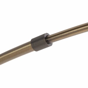 Tambo Arc Floor Lamp – Natural Ash Wood, Weathered Brass, Linen Shade image 8