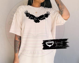 Can You Keep a Secret Ravenhood Tee | Oversized Aesthetic Shirt for Kate Stewart Fans | Symbolic Bookish Merch