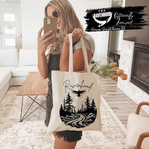 Bolsas de tela de la serie Ravenhood, mercancía oficial de la trilogía Ravenhood, fandom de Kate Stewart, mercancía de BookTok, regalo para lectores de novelas románticas oscuras.