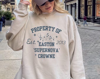 Officially Licensed Reverse Sweatshirt – Easton “Supernova” Crowne Crewneck | Cozy Kate Stewart Fandom for Book Lovers and Romance Readers