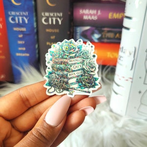 Morally Grey Book Club Sticker: Holographic Kindle Sticker, Water Resistant
