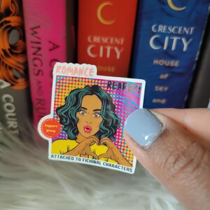 Book Lover Sticker: Attached to Fictional Characters - Water-Resistant Decal
