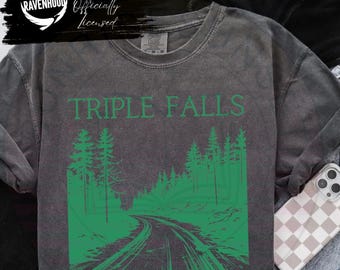 The Ravenhood Triple Falls Graphic Tee: Comfort Colors Booktok Shirt, Officially Licensed Kate Stewart Merch