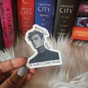 Morally Grey Bookish Sticker: Dark Romance Reader Gift
