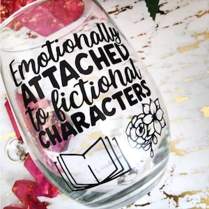 Book Lover 20 oz Stemless Wine Glasses Book Club Gifts for Romance Readers Funny Book Gifts for Smut Readers Friendship Gifts for Readers