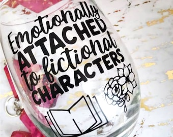 Book Lover Stemless Wine Glass: Funny Gift for Readers