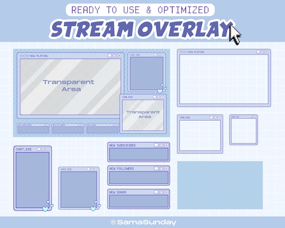 Stream Overlay Package Twitch Twitch Stream Package Blue - Etsy