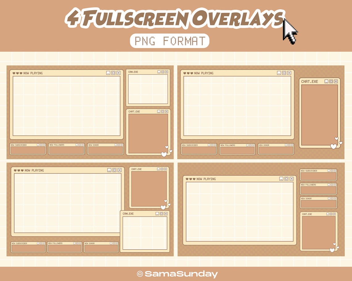 Stream Overlay Package Twitch Twitch Stream Package Brown - Etsy