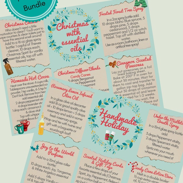 Essential Oil Holiday Postcards