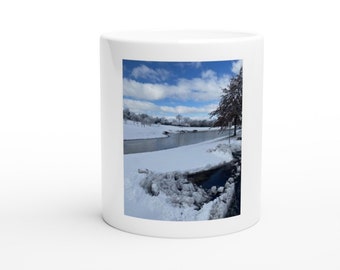 Świeże powietrze Biały 11oz Ceramiczny Kubek