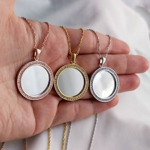 Spiegel Halskette, Evil Eye, Hexe Schmuck für Schutz, negative Energie Reflexion, Weihnachtsgeschenke für sie, Amulett Anhänger, feiner Schmuck