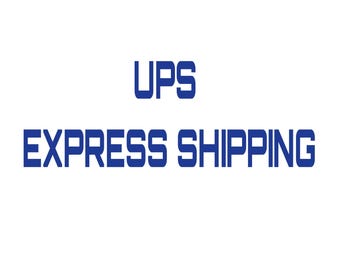 Puede incluir: Logotipo de UPS Express Shipping en texto azul sobre fondo blanco.
