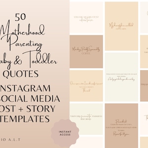 50 modelos Canva editáveis do Instagram para Mommy Blogger l Mom Life Quote | Postagem de mãe no Instagram | Mídia social da mãe, |Citação da mãe