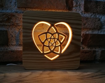 Venus Love Flower Symbol "Non innamorarti BE LOVE-Osho"..Lampada da scrivania,Aşkın Sembolü,Design personalizzato,lampada da tavolo a led,Regalo per lei