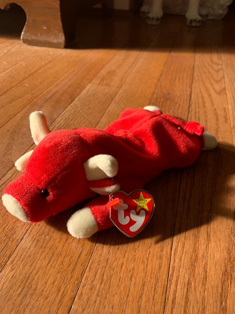 Rare Snort the Red Bull Beanie Baby - Etsy