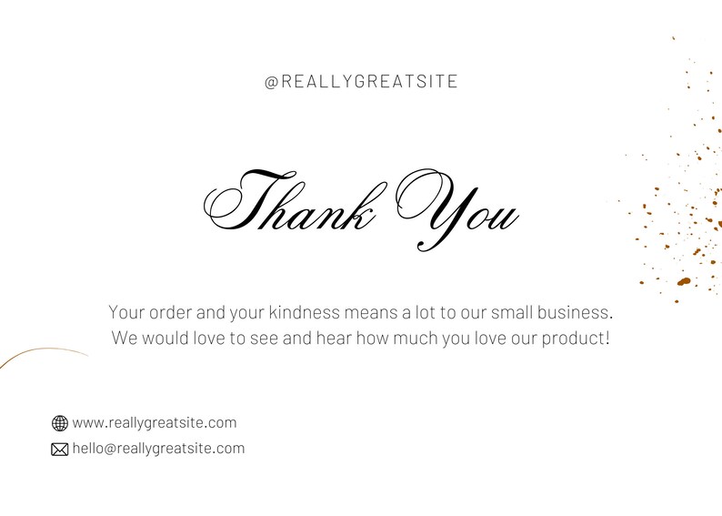 Thank You Card Instant Download Canva Editable Template - Etsy