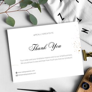 Thank You Card | Instant Download | Canva Editable Template | Business Branding | Order Packaging | Package Insert | Small Business Thanks