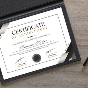 Digital Certificate Award | Canva Editable Certificate | Instant Download | Certificate Template | Custom Template | Award Certificate